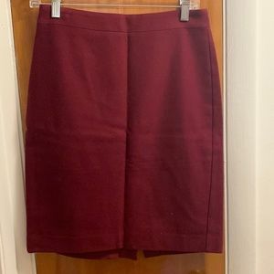 Jcrew size 2 burgundy pencil skirt, lightly worn